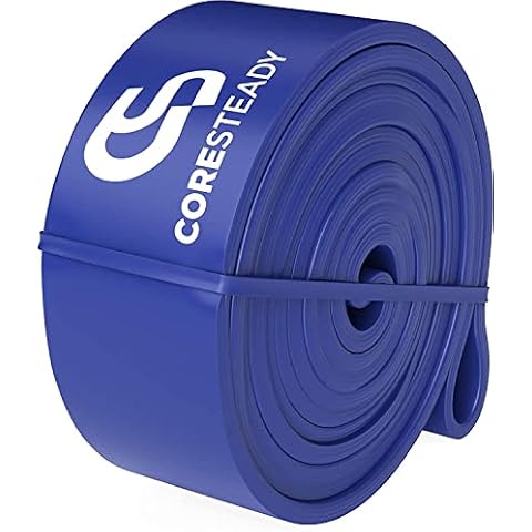 Coresteady Pull Up Bands & Resistance Bands - Rubber Heavy Duty Elastic Loop Band for Men & Women - Build Fit Power & Muscle - Training, Fitness Assist Pull Ups & Gym Exercise - Blue, 30-80kg Cover
