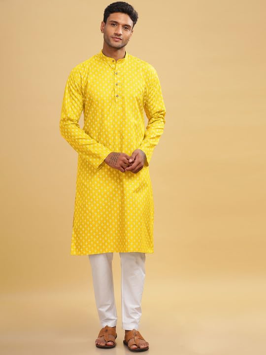 Image of BE ACTIVE Cotton Kurta for Men | Traditional and Classy Design | Indian Kurta | Full Sleeve Kurta