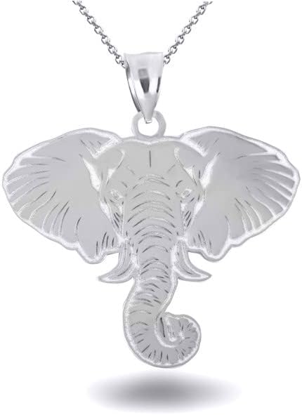 Claddagh Gold Fine .925 Sterling Silver Elephant Symbol of Luck Pendant Necklace - Choice of Chain Length or Charm Only