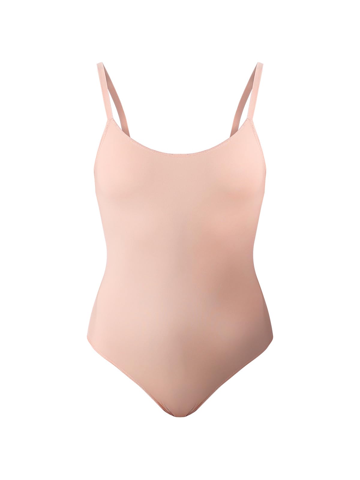 DRUNA Body Bajo sin Mangas de Algodón para Danza y Ballet, Beige