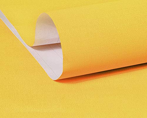 Visario 10 m x 60 cm Tapeten einfarbig uni pastellfarben gelb 3000-S Art. 3103 selbstklebend verschiedene Trendfarben Tapete Folie abwischbar :