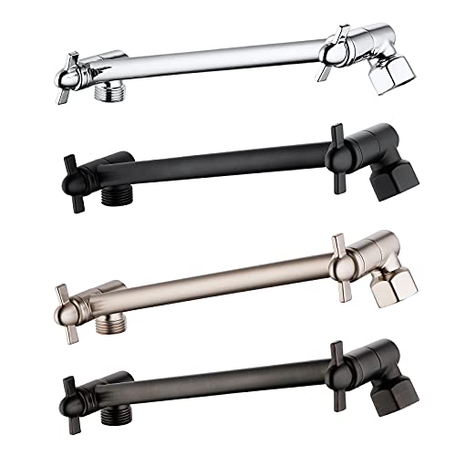 Shower Arm Extender, Adjustable Shower Arm for Shower Head, 10 Inch Universal Shower Extension (Brushed Nickel, 10 Inch) by Oysdmn - Used condition - US$17.57