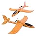 Price comparison product image Calvinbi Foam Throwing Glider Inertia Led Night Aircraft Toy Hand Launch Airplane Model Drone Toy Bi-wing Plane with Led Lights Hand Launch Airplane Model for Kids and Adults