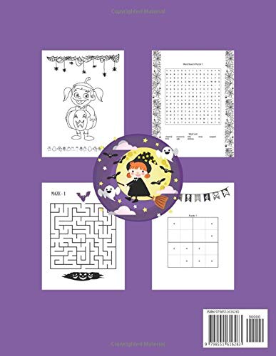 Halloween Activity Book for Kids Ages 4-8: Premium Halloween Coloring And Activity Book for Primary School and Homeschool Kids! Halloween Arts And ... ,Coloring , Word Search ,Maze and Sudoku. image 3
