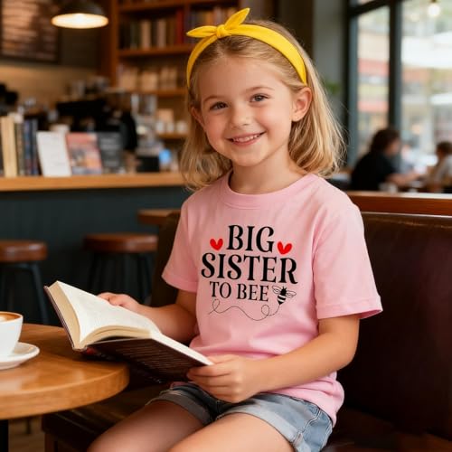 Image of Big Sister Shirt for Girls Toddler Kids Pregnancy Announcement Promoted to Big Sis T-Shirt Summer Short Sleeve Top