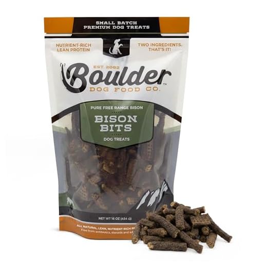Bison Bits Grain Free Natural Dog Training Treats for Small to Large Breed - Low Calorie, High Value, Healthy Dog Treats for Small, Medium & Large Dogs (8oz)