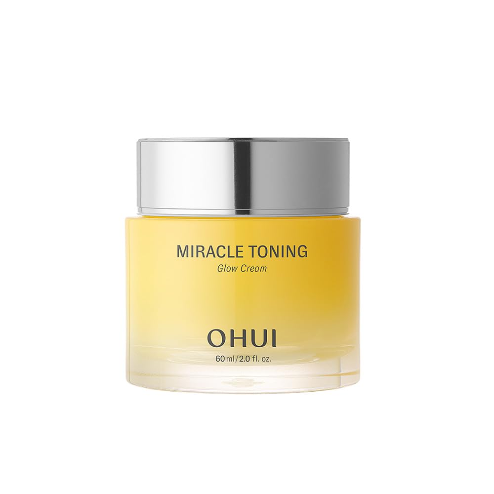 LG HOUSEHOLD&HEALTHCARE LTD. O Hui Miracle Toning Glow Cream, Vitamin C Moisturizer with Hyaluronic Acid, AHA, Niacinamide | Brighten, Hydrate, and Even Skin Tone | Korean Skin Care for Glowing Skin