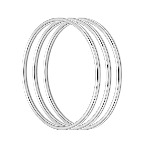 Image of Stainless Steel Cable Wire Cuff Bracelets Charm Bangles 18K Gold Rose Gold Silver 2mm Rund 3PCS