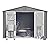 10ft x 8ft Metal Garden Shed - Outdoor Storage Shed with Apex Roof, Heavy-Duty Steel Construction, Hinged Door & Lock - Weather-Resistant for Backyard, Patio, or Workshop (Grey)