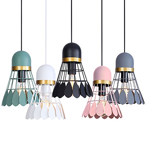 Chandelier de bádminton E27 con acabado de metal premium para salón 6