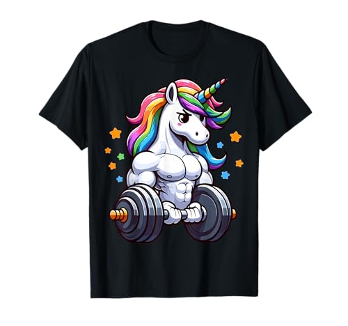 Lustiges Fitness-Einhorn T-Shirt