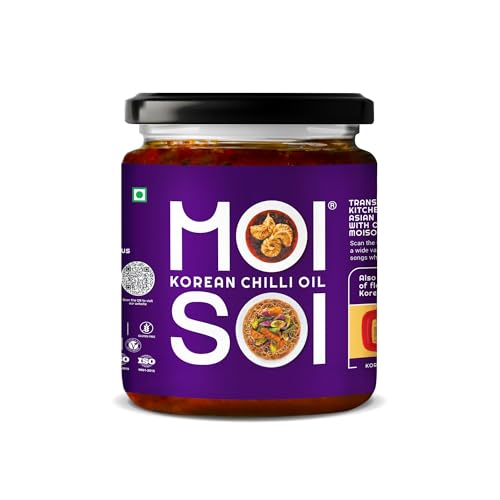 MOI SOI Korean Chilli Oil - 6.17 oz | Chilli Oil Infused with Fermented Black Bean & Roasted Beans | Cook-Spread-Dip
