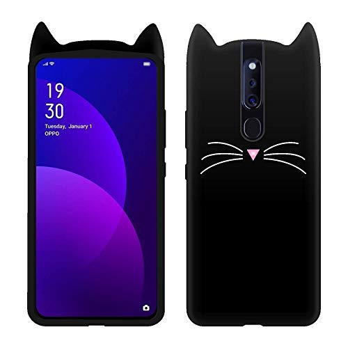 Kavisha Tec Trending Stylish Latest Cute 3D Mustache Cat Kitty Cover Silicon Soft Case Cover