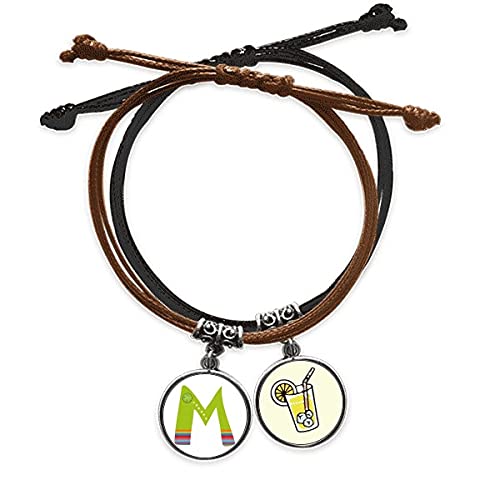 Bracelet alphabet fruits orange mignon idéal pour vos sorties d'été
