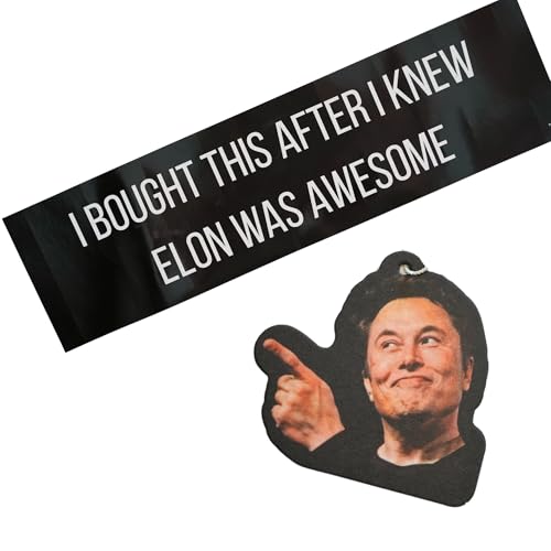 Pro Elon Bumper Sticker with Elon Musk Doge Air Freshener