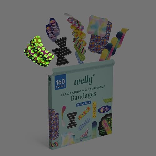 image for Welly Bandage Large Refill Pack | Adhesive Flexible Fabric, Glow-in-Th