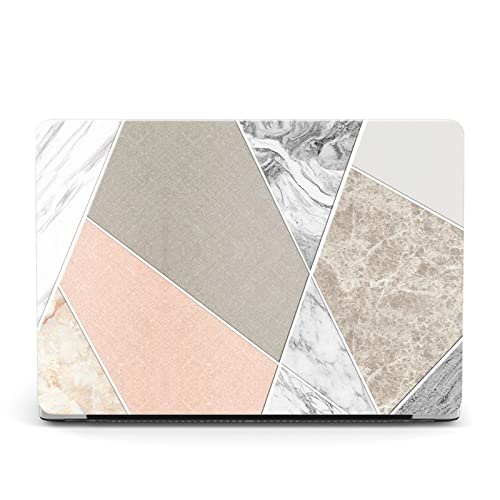 Coque MacBook Pro 15 rigide premium JZ Geometric Marble avec protège-clavier