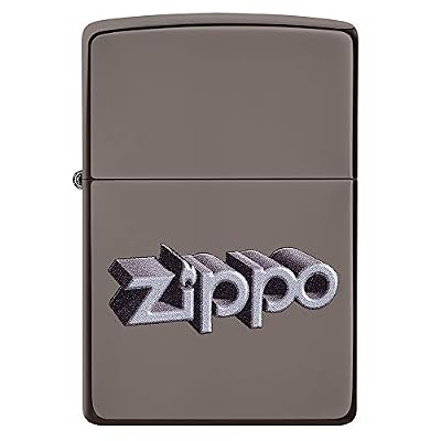 Zippo 3D Logo Black Ice Pocket Lighter