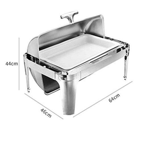 HSBAIS Speisenwärmer Buffetwärmer, Full Size Wärmebehälter Rechteckig Edelstahl Chafing Dish mit Deckel für Buffets… – Bild 4