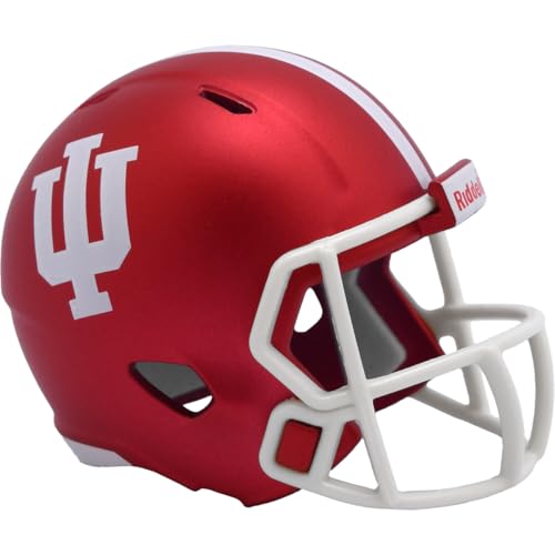 Indiana Hoosiers NCAA Revolution Mini Pocket Pro Size Football Helmet - New in Riddell Retail Clamshell