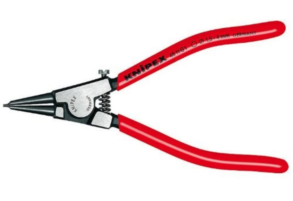 Alicates Circlip para extraer anillos elásticos sin dañar ranuras de ejes