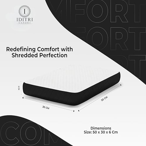 Image of Cervical Pillow for Neck Pain Relief, High Density Memory Foam, 50x30x6 cm, Luxury Breathable Cover with Zipper, Orthopedic Support for Aligned Spine, Bedding Unit, White and Black