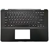 Laptop Replacement Keyboard Fit Sony Vaio SVF14A SVF14A16SCP SVF14A15STP SVF14A1C5E US Layout with Palmrest Cover Case