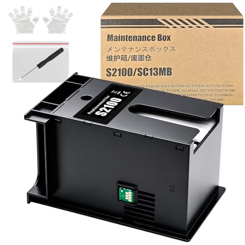 SHUOLEI S2100 2100 C13S210057 Tintenwartungsbox Kompatibel mit Epson SureColor SC-F500 SC-F570 SC-F571 T2170 T3170 T5170 SC-T5180 Druckern(1-Pack)