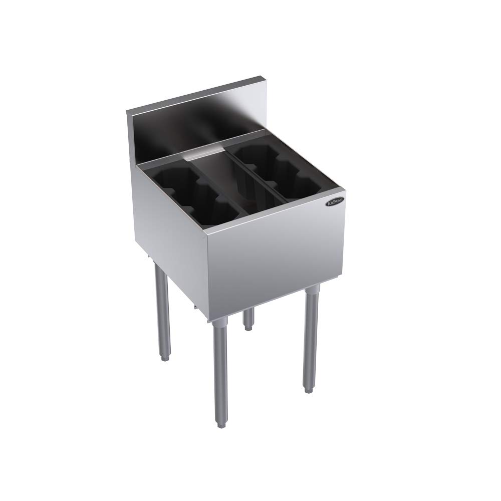 Krowne Metal KR19-18-7 Royal Series Underbar Ice Bin/Cocktail Unit 18"W x 19"D 55 lb Capacity w/Built-in 7-Circuit Cold Plate