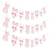 Lingerie Bachelorette Party Banner Rose Gold Lingerie Shower Party Decor Underwear Bridal Shower Decor for Women Bachelorette Party Bridal Shower Hen Party Supplies