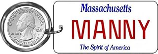 Personalized Massachusetts 1987 Replica License Plate Keychain