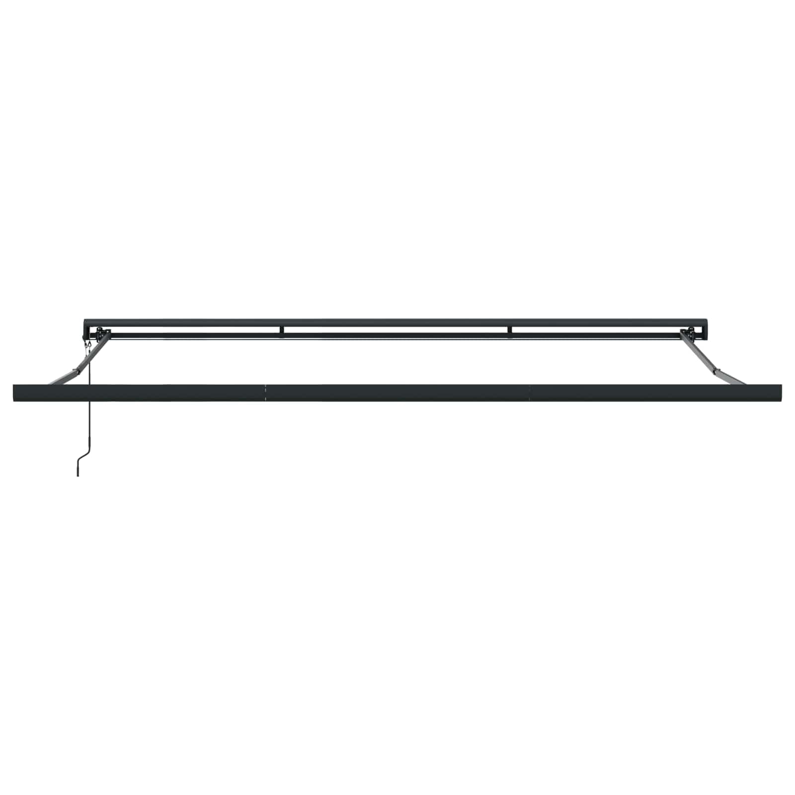 Toldo de brazo articulado 500 x 300 x 165 cm, toldo retráctil para terraza y jardín, tejido de poliéster a rayas verdes y blancas con marco de aluminio, protección solar manual exterior