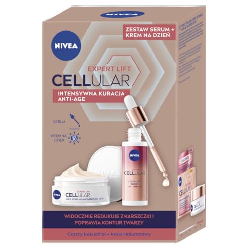 NIVEA Pack de 2 crema de día CELLULAR EXPERT LIFT y sérum (1 x 50 ml, 1 x 30 ml)