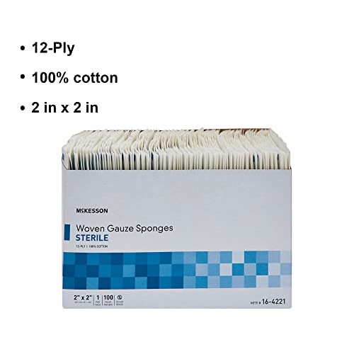 McKesson Sterile Gauze Pads 2x2 2, Wound Packing, 400 ct miniatura 3
