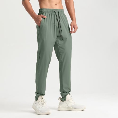Men's Plus Size Casual Pants Elastic Waist Drawstring Jogger Tapered Leg Pants Breathable Trousers Outdoor Work Pant2