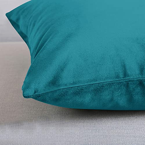 Yorkshire Bedding Cushion Covers 45 x 45 (Pack of 2), Velvet Square Throw Pillow Cases - Image 2