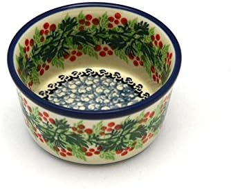 Polish Pottery Ramekin - Holly Berry