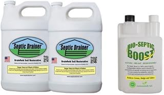 The Original Septic Drainer - Septic Drain Field Repair - New Formula - 2 Gallons of Septic Drain Field Treatment with Bio-Septic Boost | Repair and Maintain Your Septic Drain Field with Septic Drainer Natural Formula | Treats: Hard Pan Soil Issues and Bio-Mat | Non-Toxic