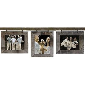 Reclaimed Barn Wood 3 8×10 Photo Collage Mixed Conestoga Multi Opening Picture Frame Multiframe Wooden Rustic Farmhouse Decor Living Room Wall Hanging Distressed Decorative Wedding Gallery Family