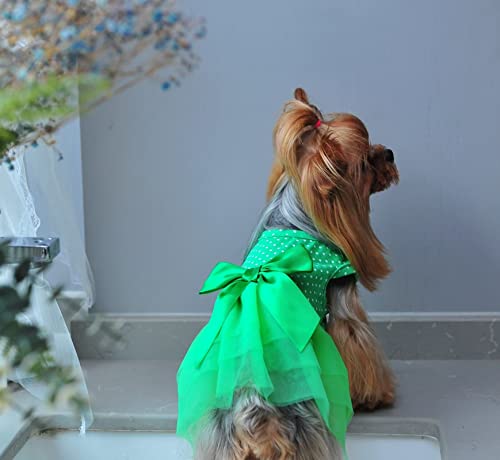 Petroom Puppy Dog Floral Dress,Pup Sundress Cat Vest Shirt Clothes For Small Dogs Cats(Green Tulle Xs) #TOP6