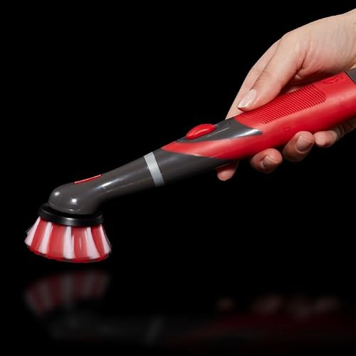 Rubbermaid Reveal Power Scrubber 18-Piece Kit, Cordless Electric Battery Powered Scrub Brush, Water Resistant, for Home/Kitchen/Bathroom/Grout/Tile/Shower/Tub