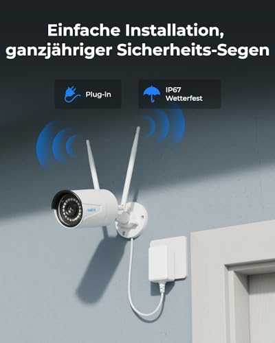 Reolink 5MP WLAN Überwachungskamera Set Aussen mit 1TB HDD, 2,4/5 GHz Wi-Fi – Ansicht 4