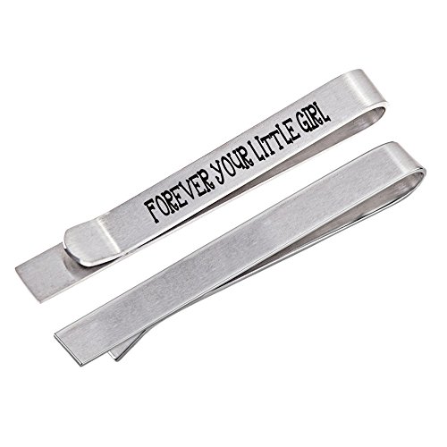 Paris Selection Secret Message Tie Bar Forever Your Little Girl Tie Clip for Father