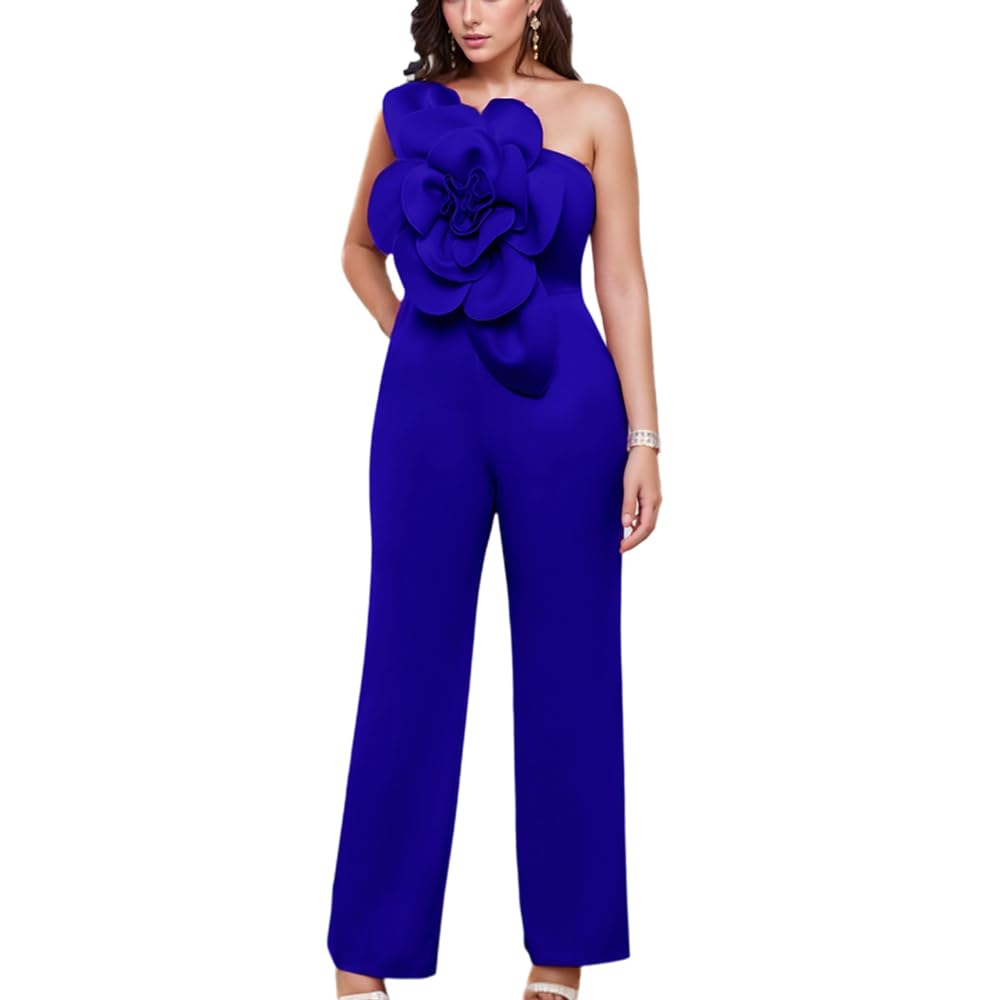 サロペット・オーバーオール・オールインワン feminine ribbon sweat rompers amerge Amazon.com: ONTINVA Pink Jumpsuits for Women One Shoulder