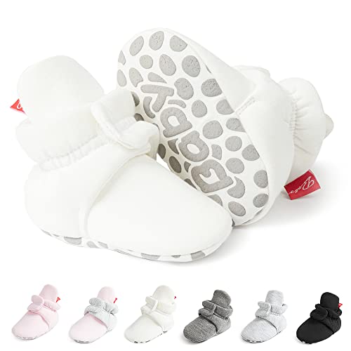 Image of Meckior Newborn Infant Baby Girls Boys Warm Fleece Winter Booties First Walkers Slippers Shoes