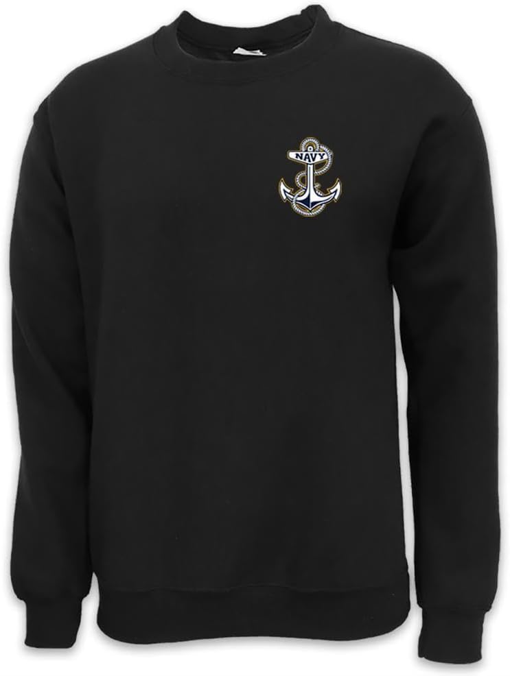 Armed Forces Gear Men's US Navy Logo Crewneck Sweatshirt (Multicolor)