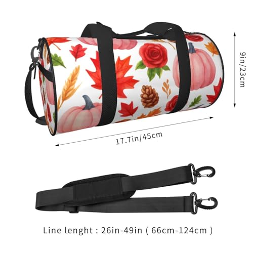 Sports Duffel Bag Pumpkins Thanksgiving Foldable Travel Tote Bag Weekender Sleepover Carry On Bag2