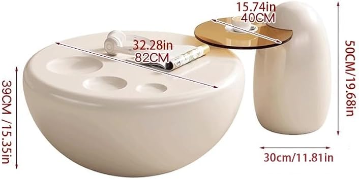 Coffeetable Coffee Table Combination for Home Small Apartment Creative Cat Claw Coffee Table Modern Simple Light Luxury Round Glass Side Table Coffee Tables For Living Room