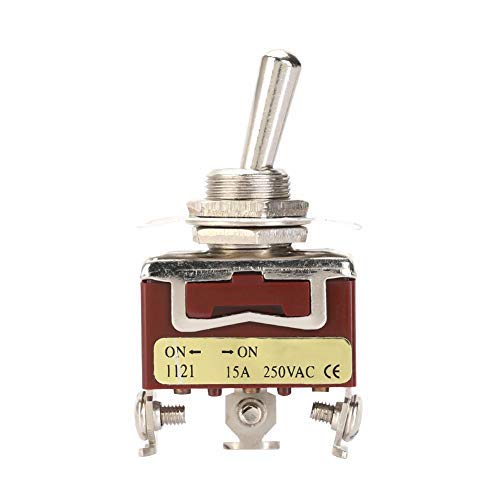 Conmutador, 5Pcs 15A 250V ON-ON 2 Posiciones SPDT Conmutador 12mm 3 Terminal de Tornillo