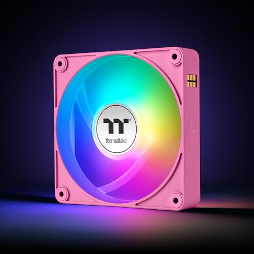 Image of Thermaltake CT120 EX Reverse ARGB Sync PC Cooling Fan 3 Pack, 500~2000 RPM, 5V Mobo Sync, 16.8 Million Colors 9 LEDs, MagForce 2.0 Connectors, Hydraulic Bearing, Bubble Pink, CLF225-PL12PK-A